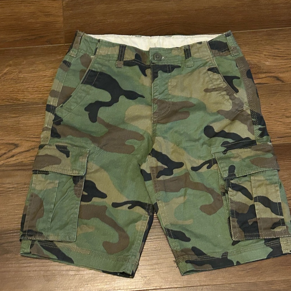 GAP Boys Camo Cargo Shorts - Green, Brown, Black